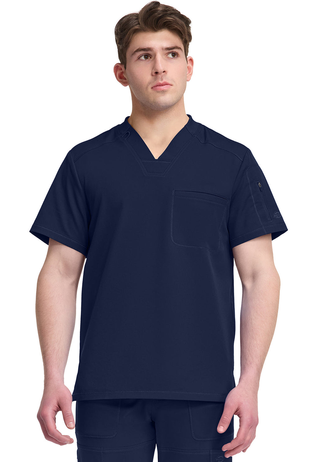 Dynamix DK610 Men's Tuckable V-Neck Scrub Top Navy