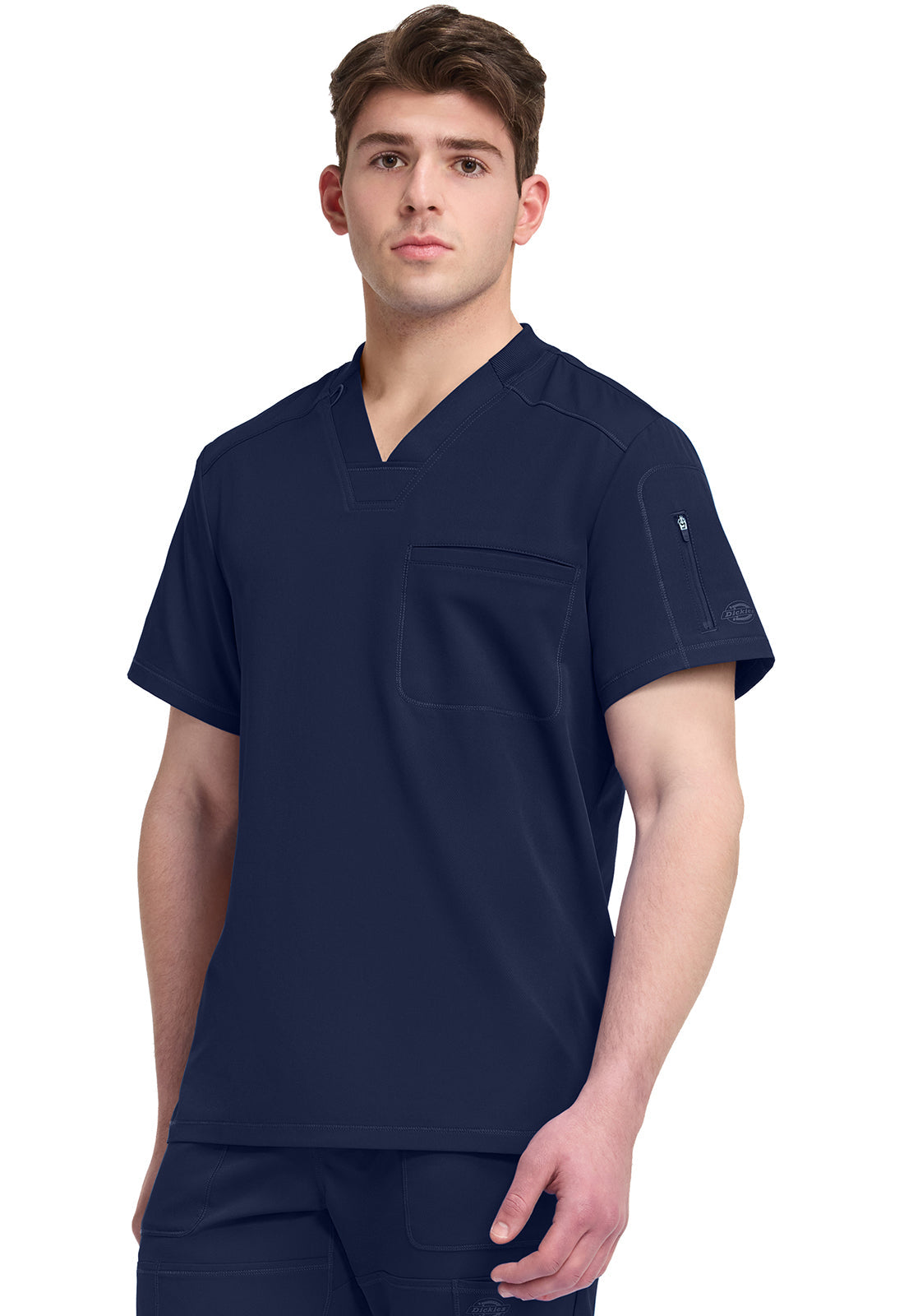Dynamix DK610 Men's Tuckable V-Neck Scrub Top Navy