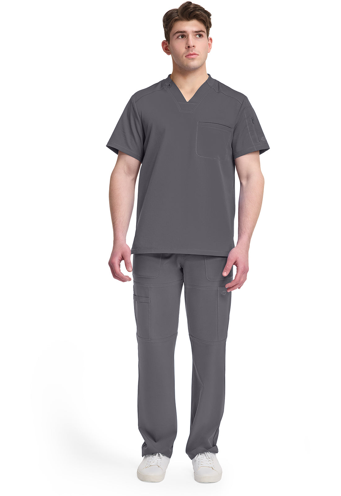 Dynamix DK610 Men's Tuckable V-Neck Top Pewter