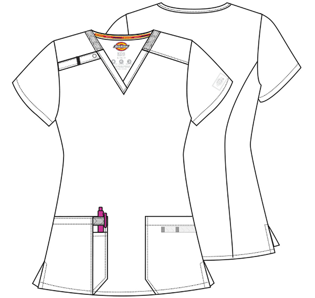 EDS Essentials DK615 V-Neck Top Apricot Orange