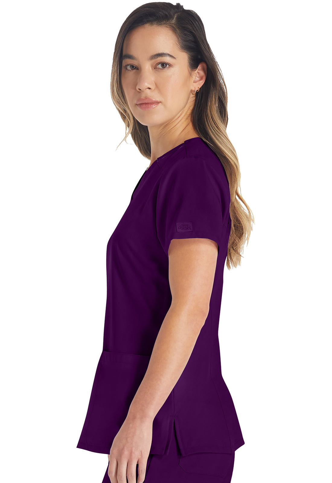 EDS Essentials DK615 V-Neck Top Eggplant