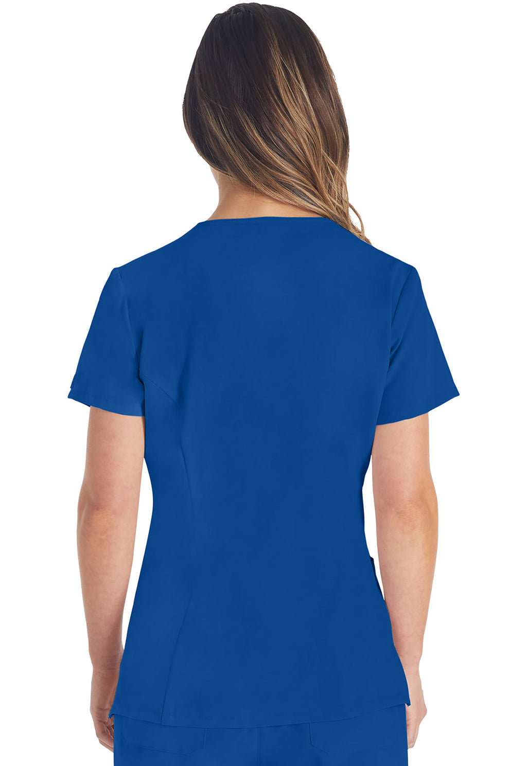 EDS Essentials DK615 Women's V-Neck Scrub Top Galaxy Blue