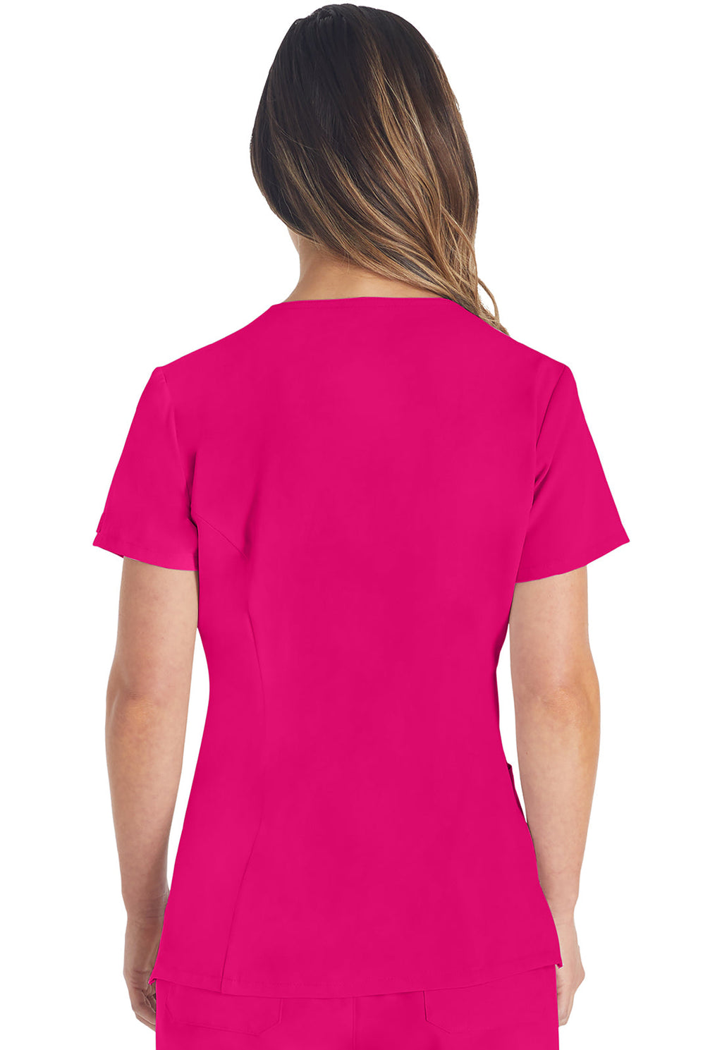 EDS Essentials DK615 V-Neck Top Hot Pink