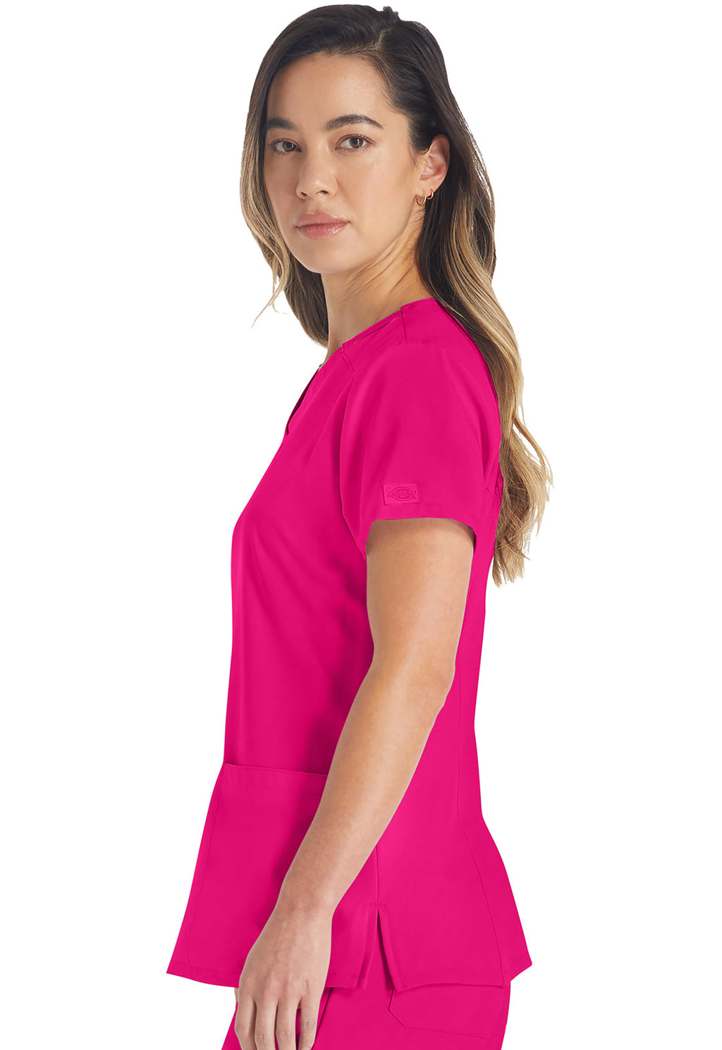 EDS Essentials DK615 V-Neck Top Hot Pink