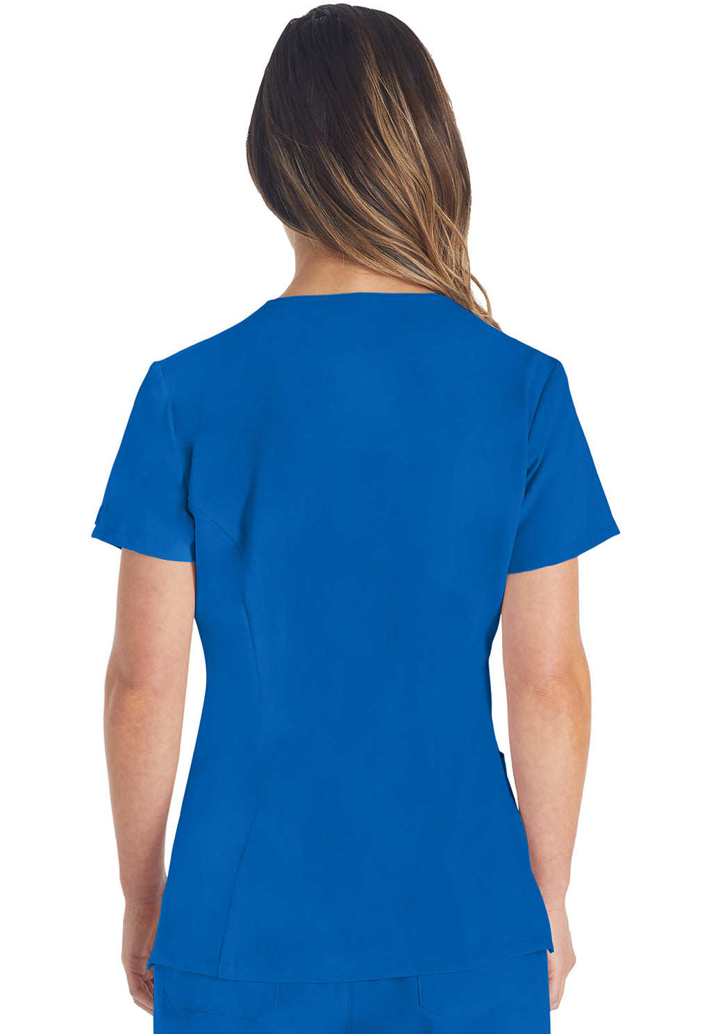 EDS Essentials DK615 Women's V-Neck Scrub Top Royal