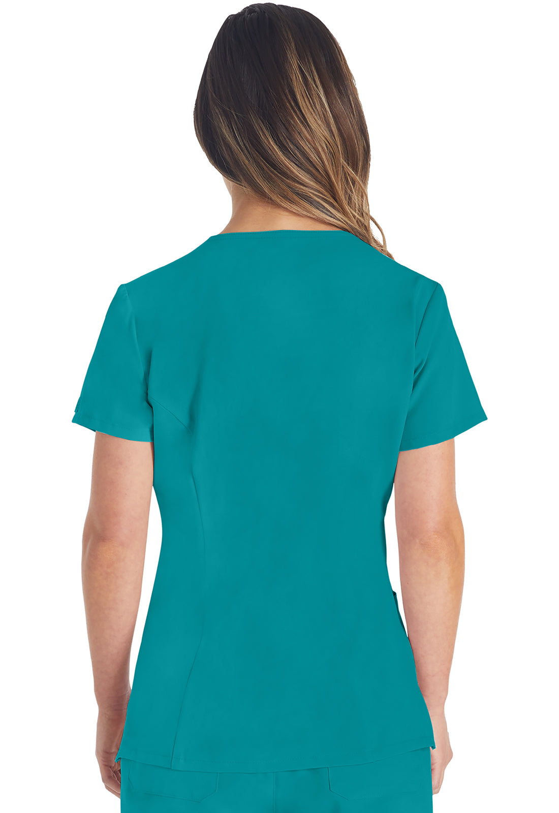 EDS Essentials DK615 V-Neck Top Teal Blue