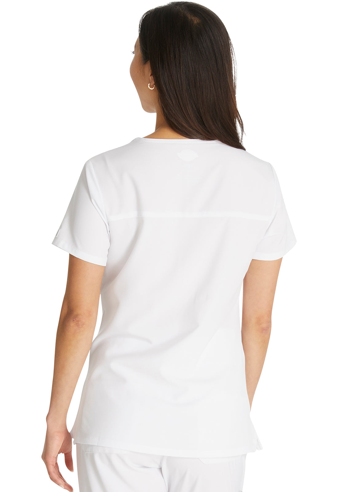 EDS Essentials DK625 Women's Mock Wrap Scrub Top White