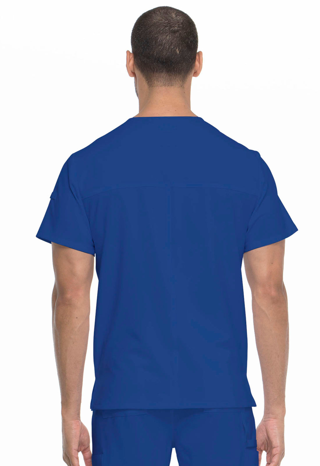 EDS Essentials DK635 Men's Tuckable V-Neck Scrub Top Galaxy Blue