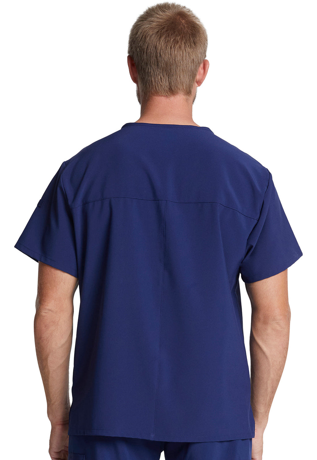 EDS Essentials DK635 Men's Tuckable V-Neck Scrub Top Navy