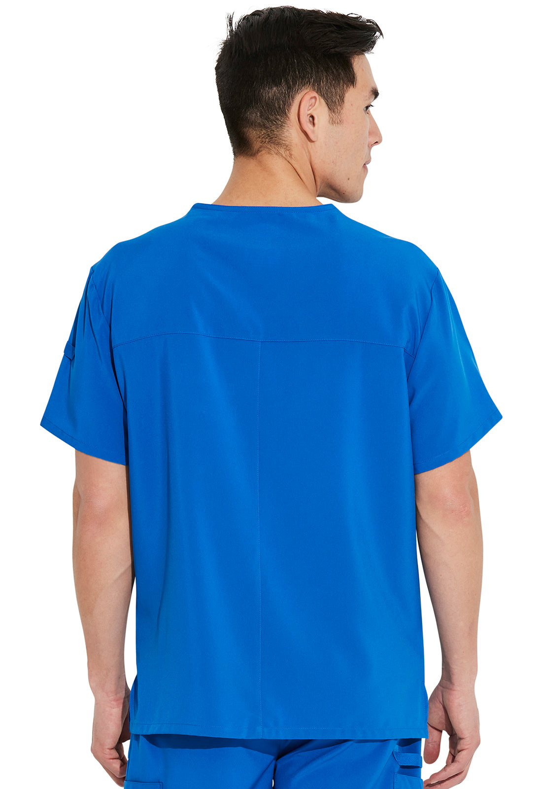 EDS Essentials DK635 Men's Tuckable V-Neck Scrub Top Royal