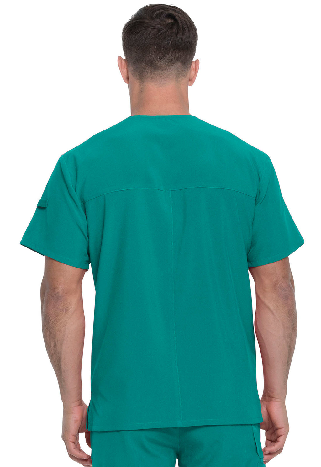 EDS Essentials DK635 Men's Tuckable V-Neck Scrub Top Teal Blue
