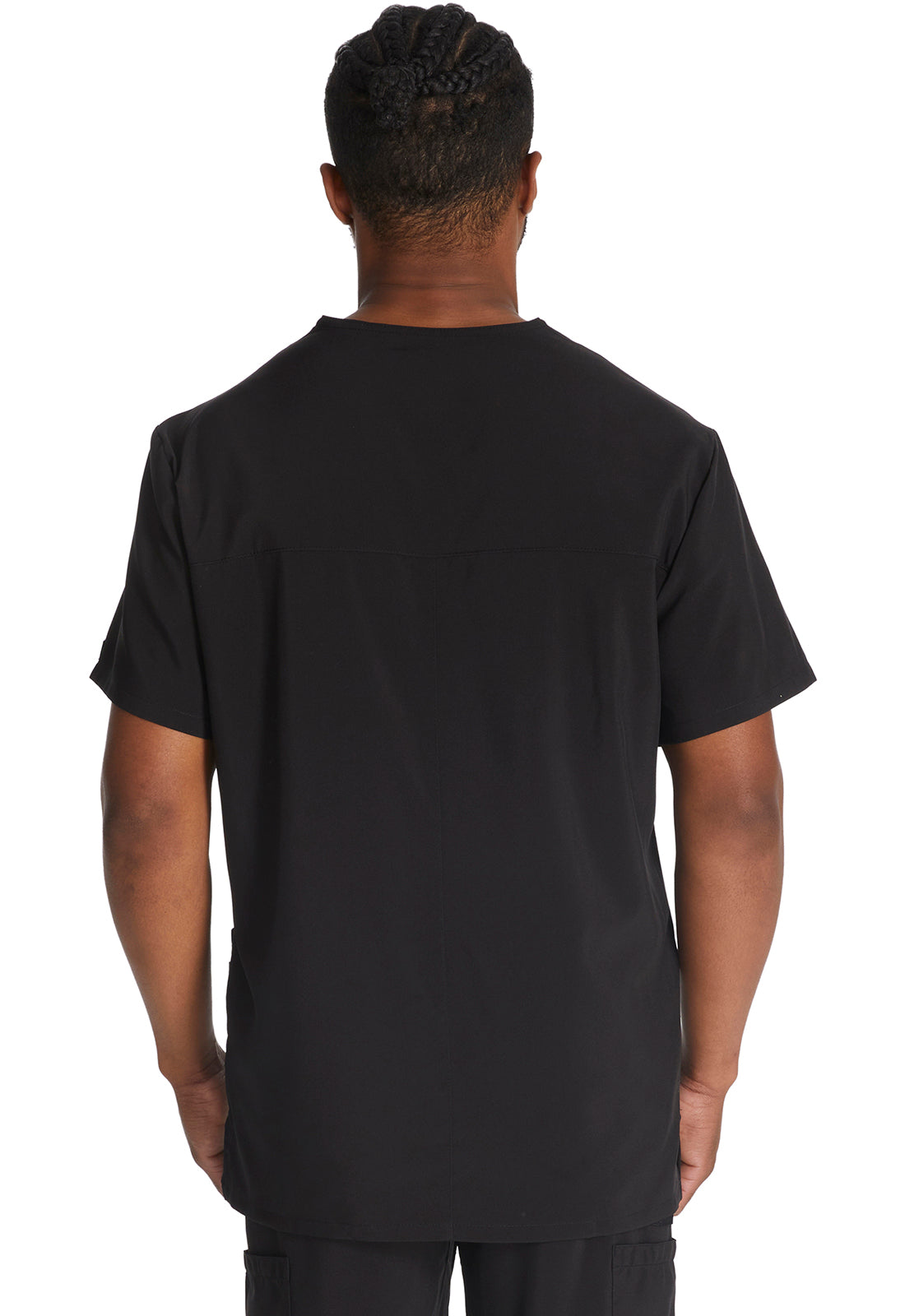 EDS Essentials DK645 Men's V-Neck Scrub Top Black