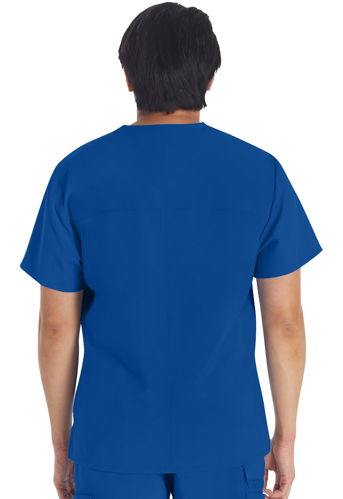 EDS Essentials DK645 Men's V-Neck Scrub Top Galaxy Blue