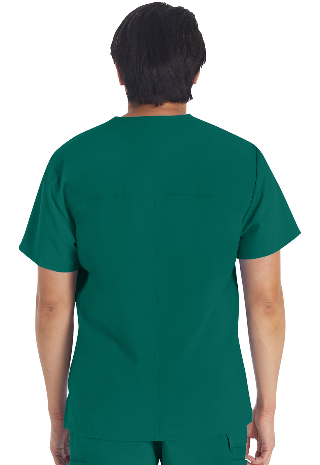 EDS Essentials DK645 Men's V-Neck Scrub Top Hunter Green