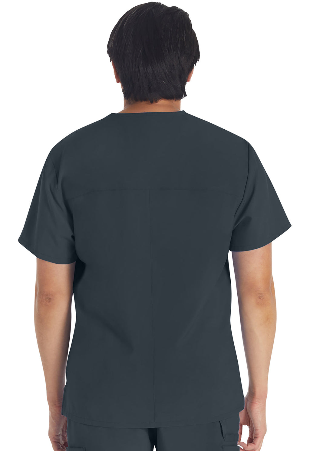 EDS Essentials DK645 Men's V-Neck Scrub Top Pewter