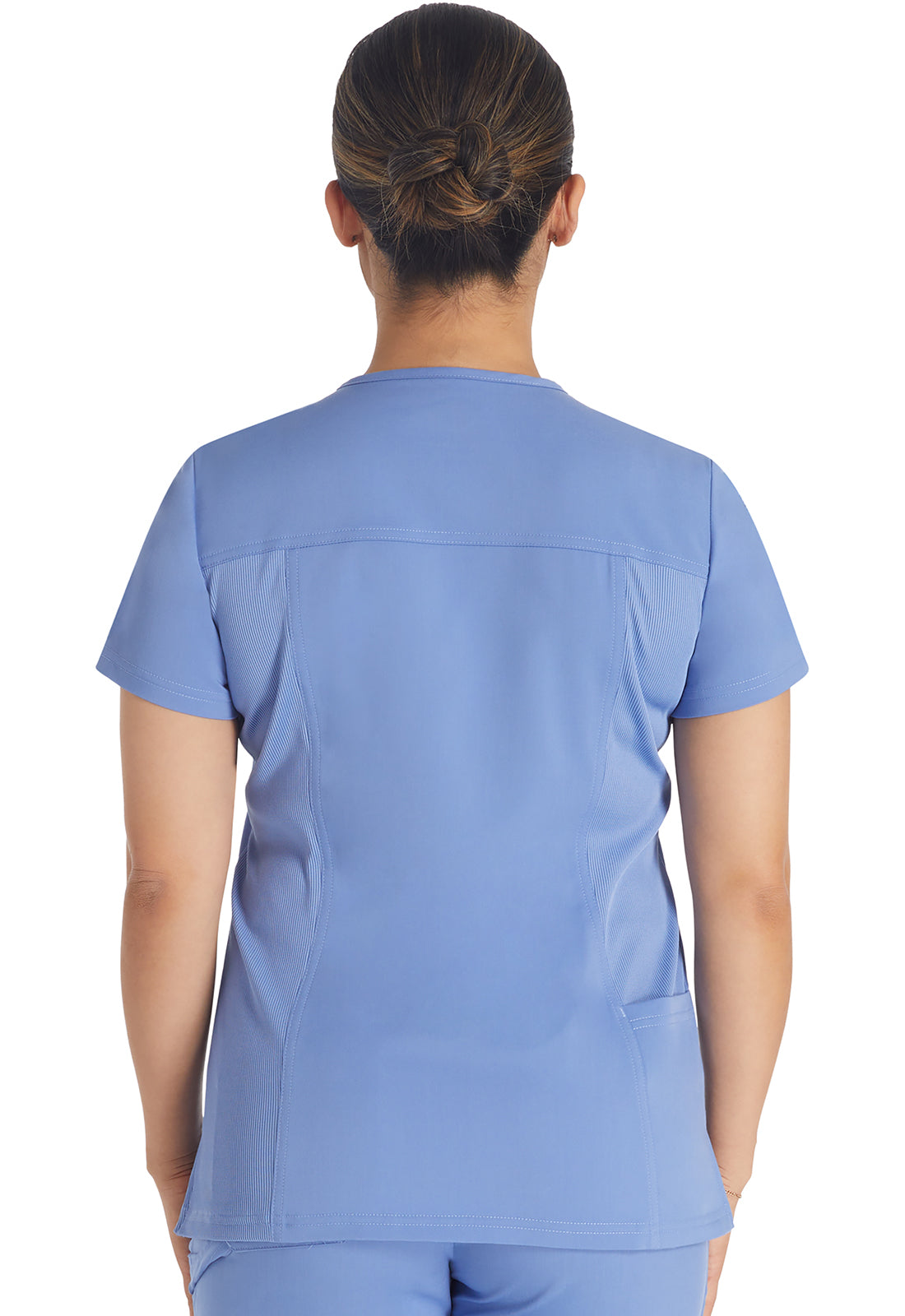 Balance DK671 Notched V-Neck Top Ciel