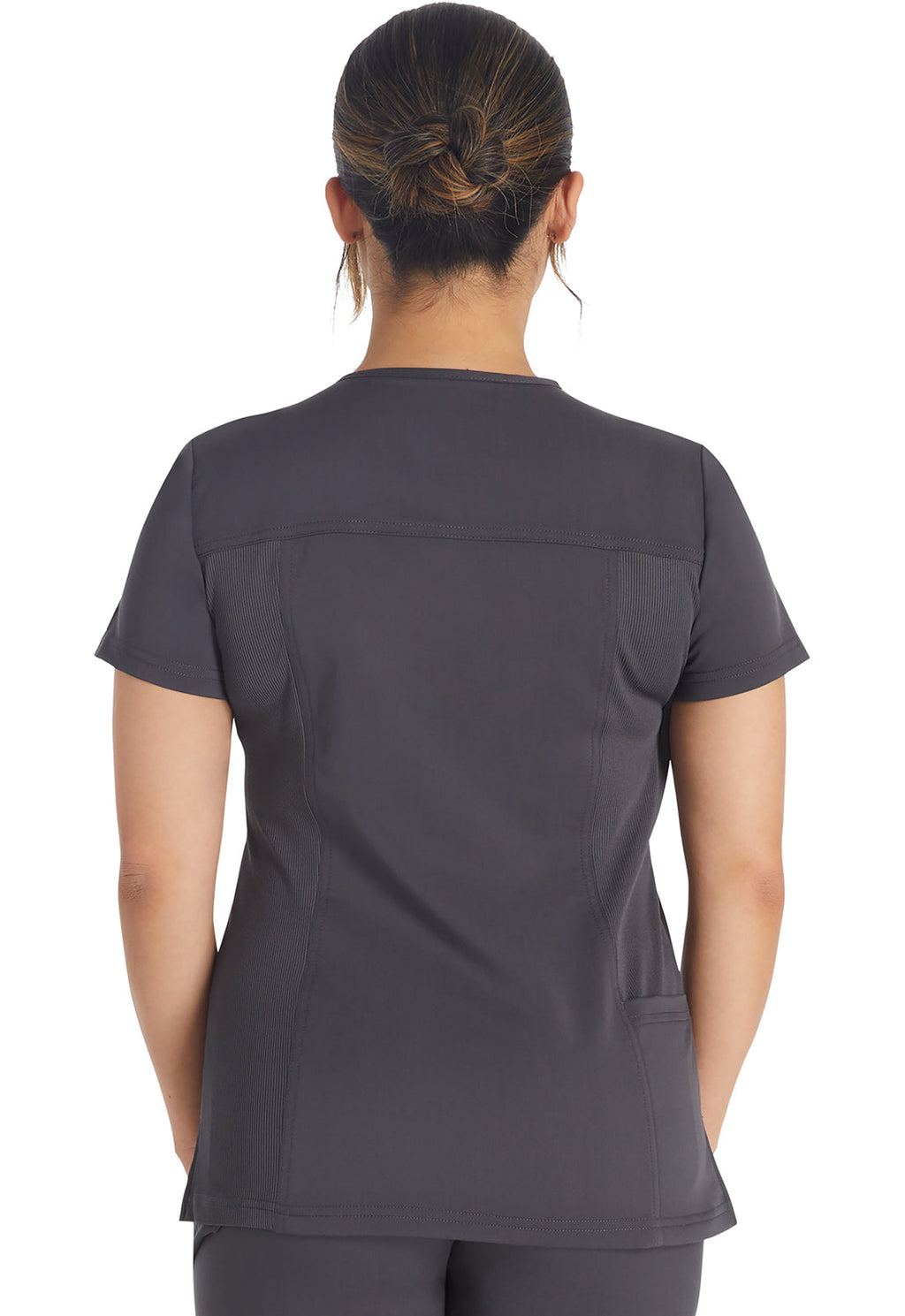 Balance DK671 Notched V-Neck Top Pewter