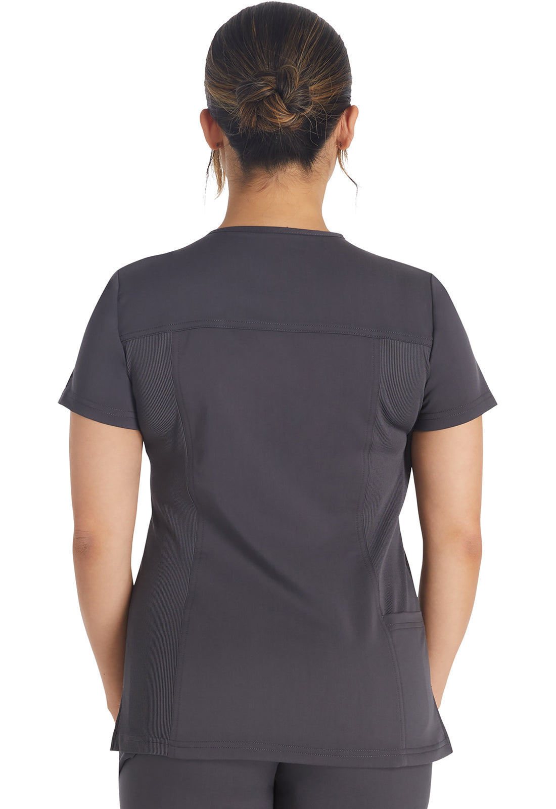 Balance DK671 Notched V-Neck Top Pewter