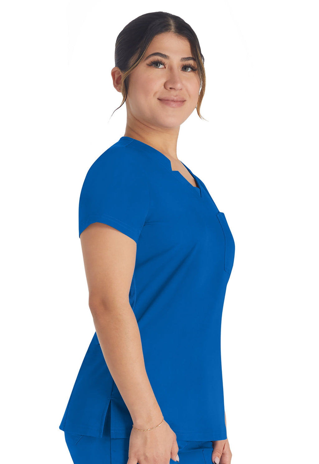 Balance DK671 Notched V-Neck Top Royal