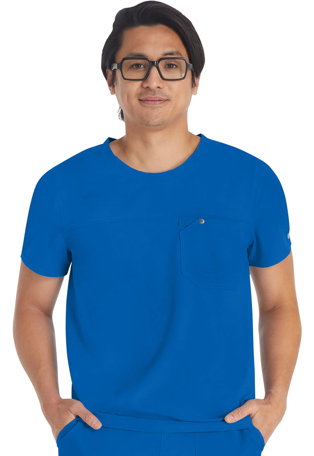 EDS NXT DK676 Men's Round Neck Top Royal Model Image Front | Dickies