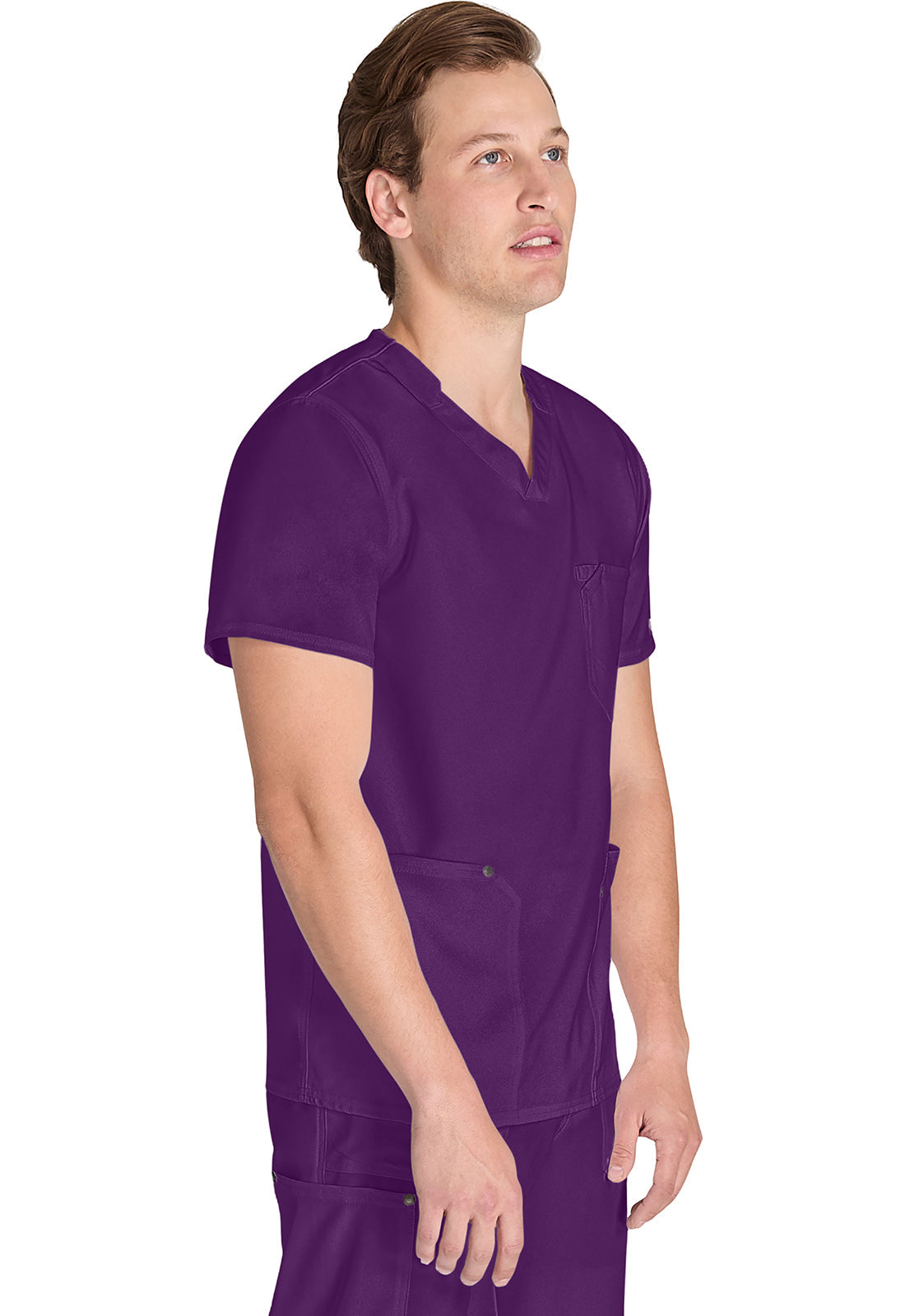 EDS NXT DK677 Men's V-neck Top Eggplant