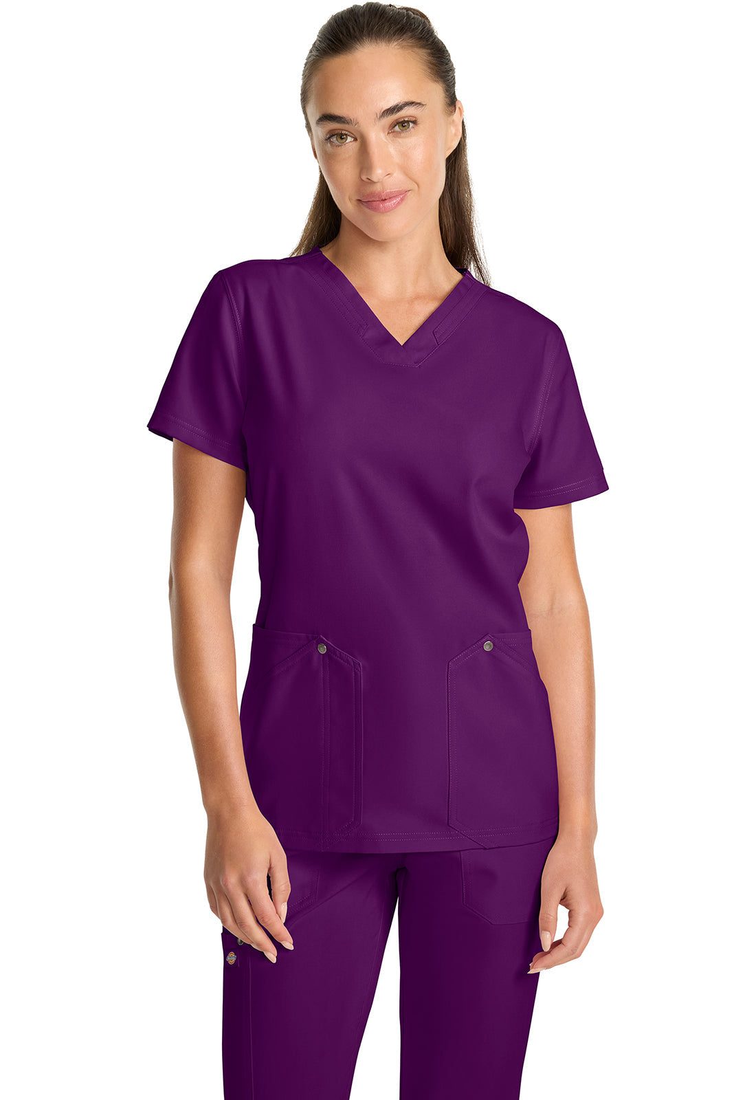 EDS NXT DK678 V-Neck Top Eggplant