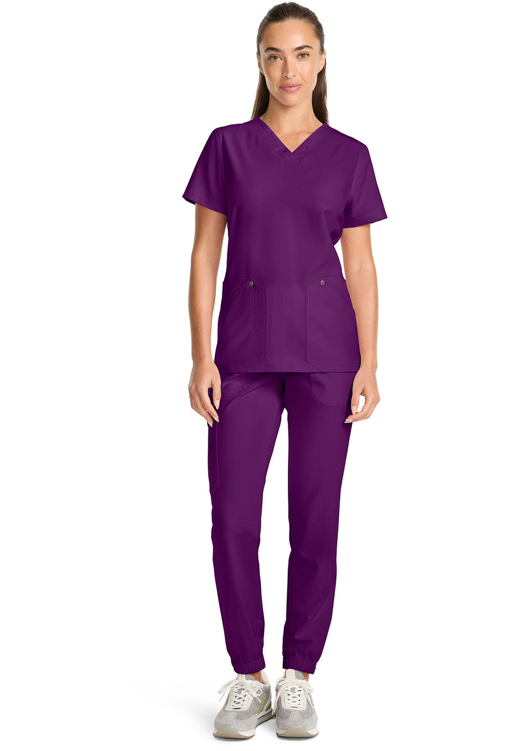 EDS NXT DK678 V-Neck Top Eggplant