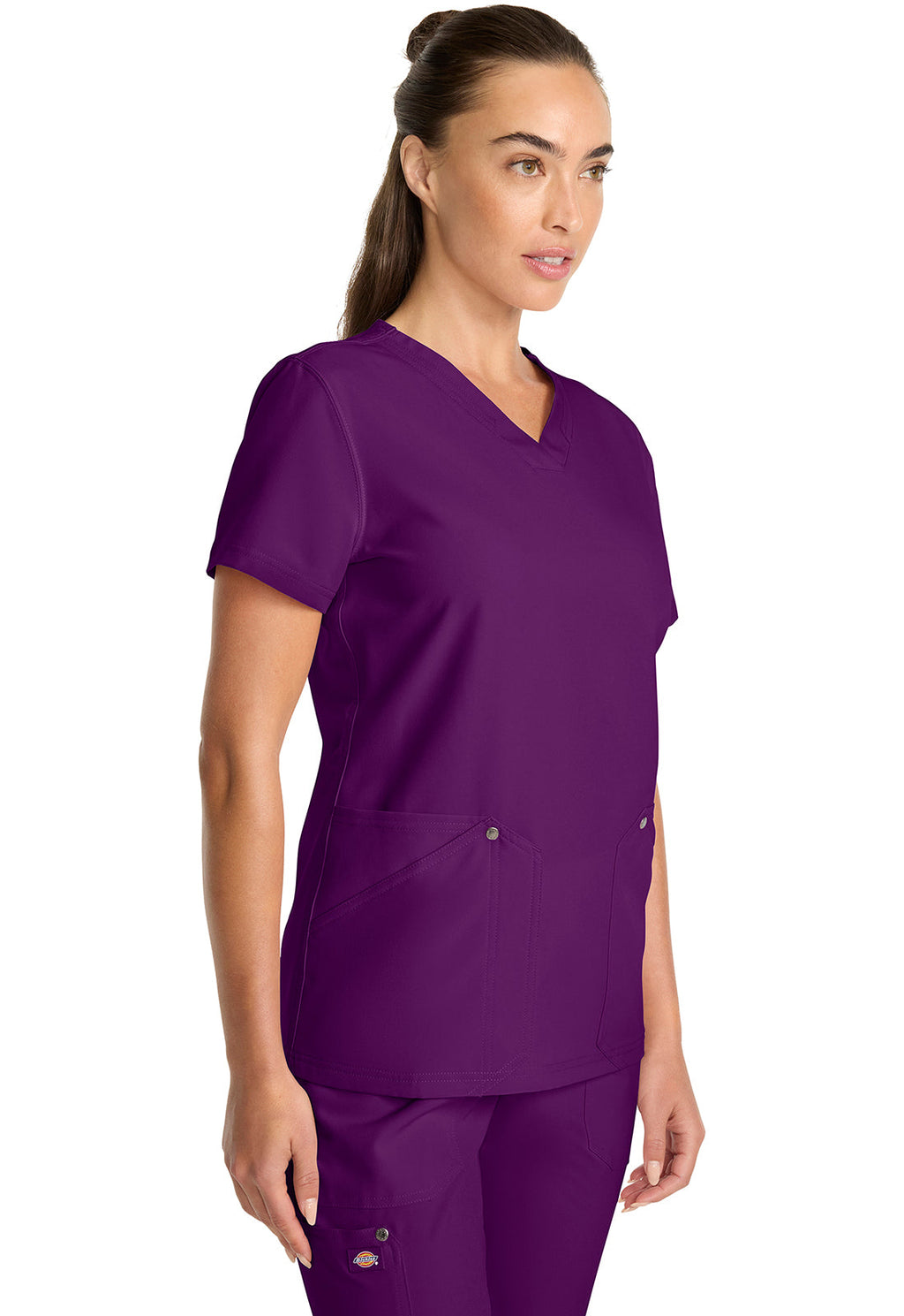 EDS NXT DK678 V-Neck Top Eggplant