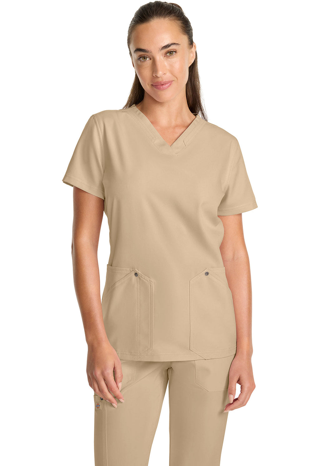 EDS NXT DK678 V-Neck Top Khaki