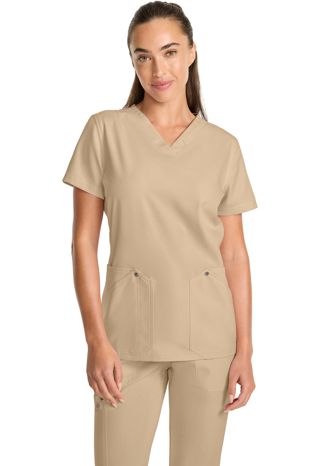 EDS NXT DK678 V-Neck Top Khaki