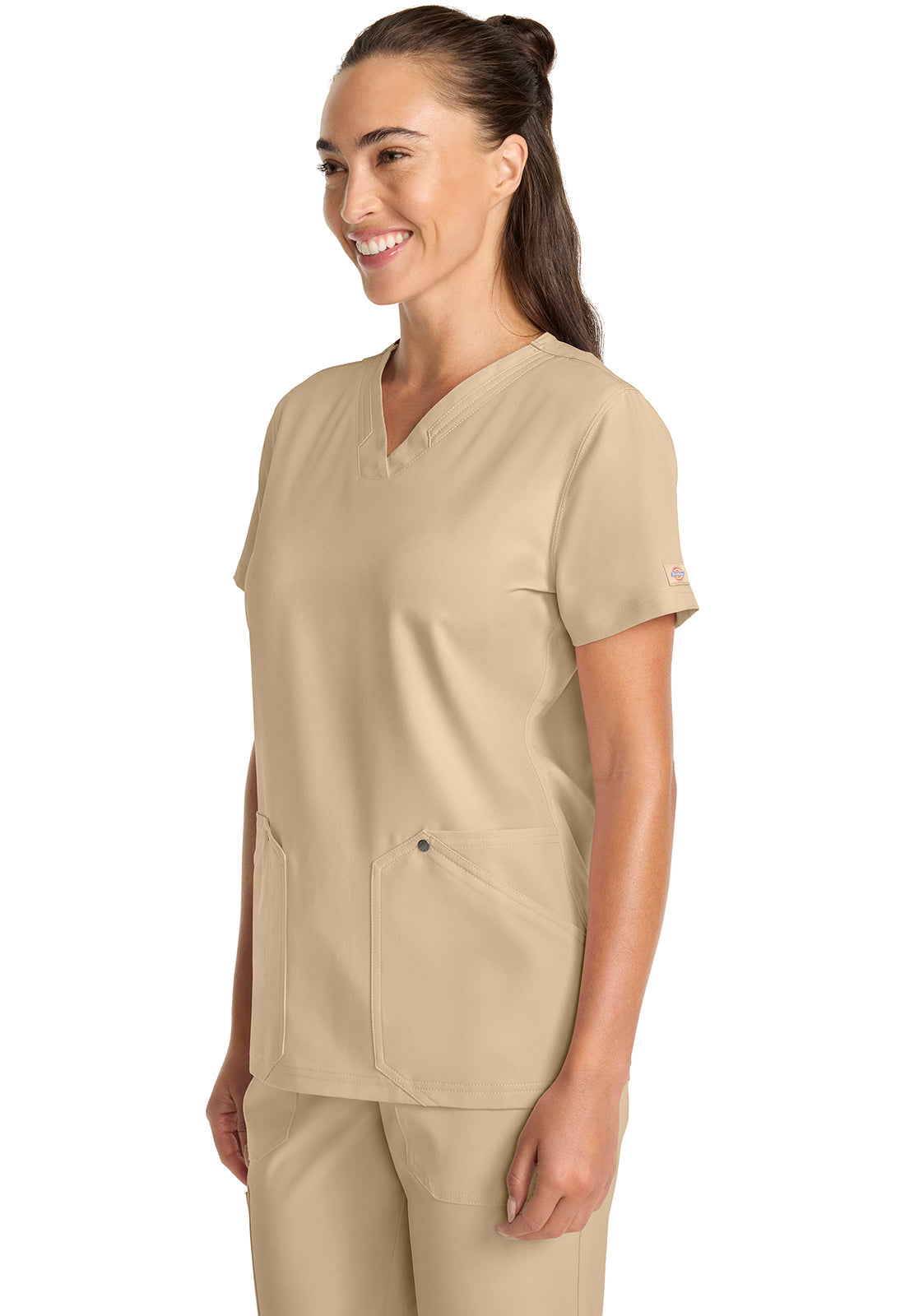 EDS NXT DK678 V-Neck Top Khaki