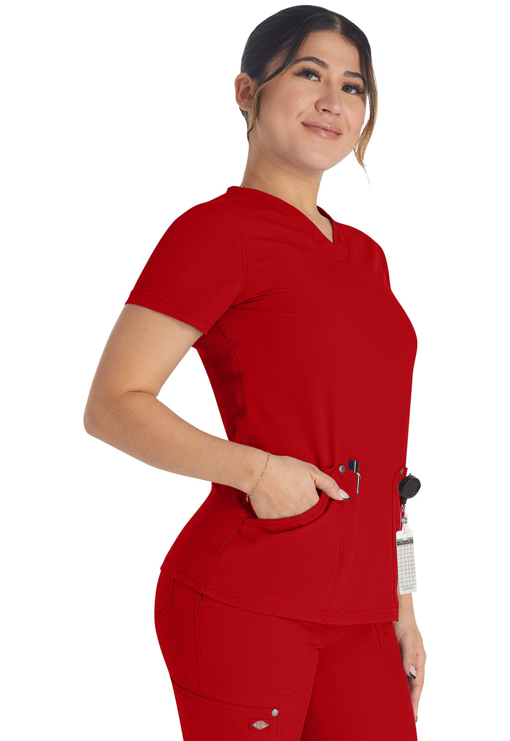 EDS NXT DK678 V-Neck Top Red