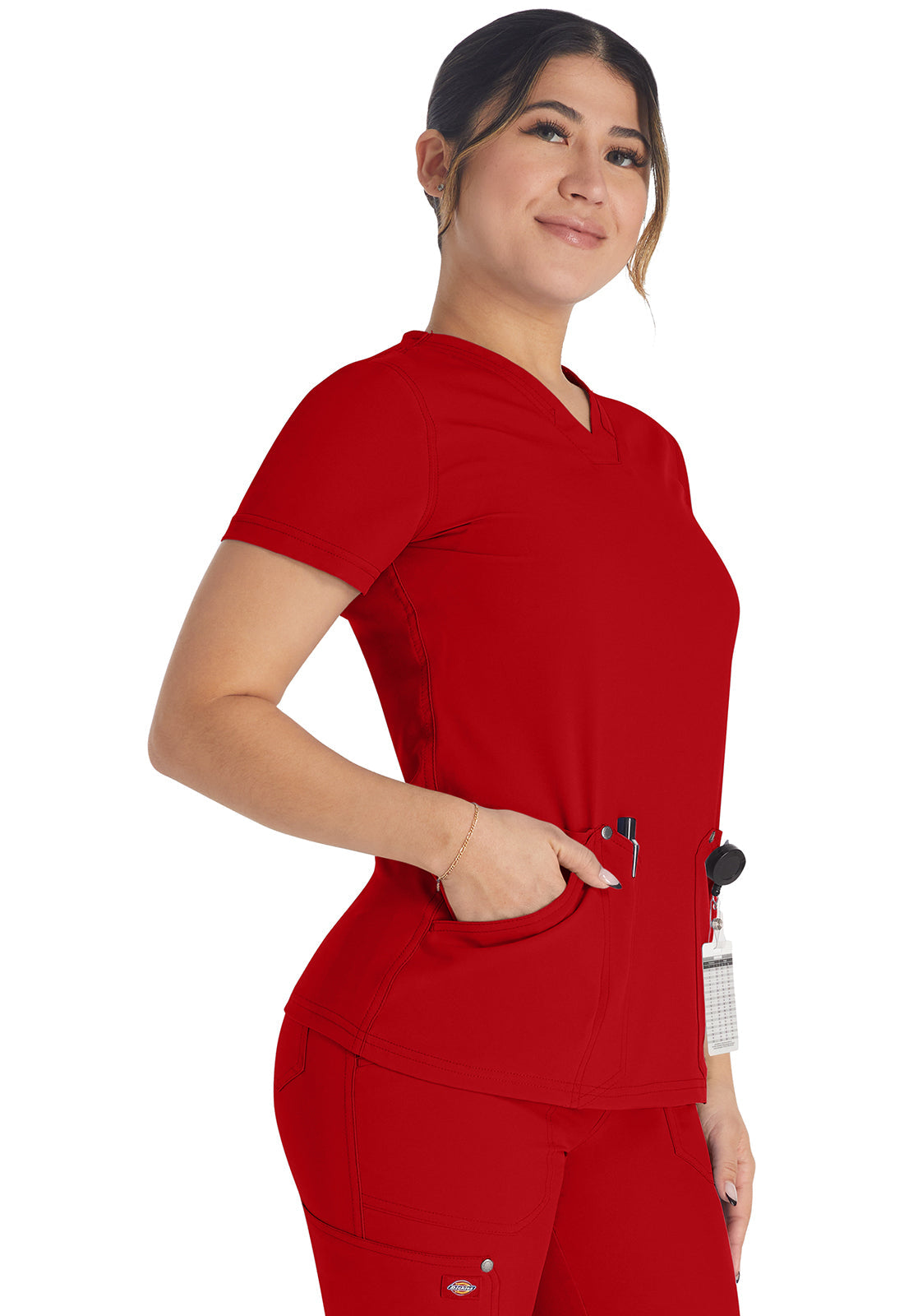 EDS NXT DK678 V-Neck Top Red