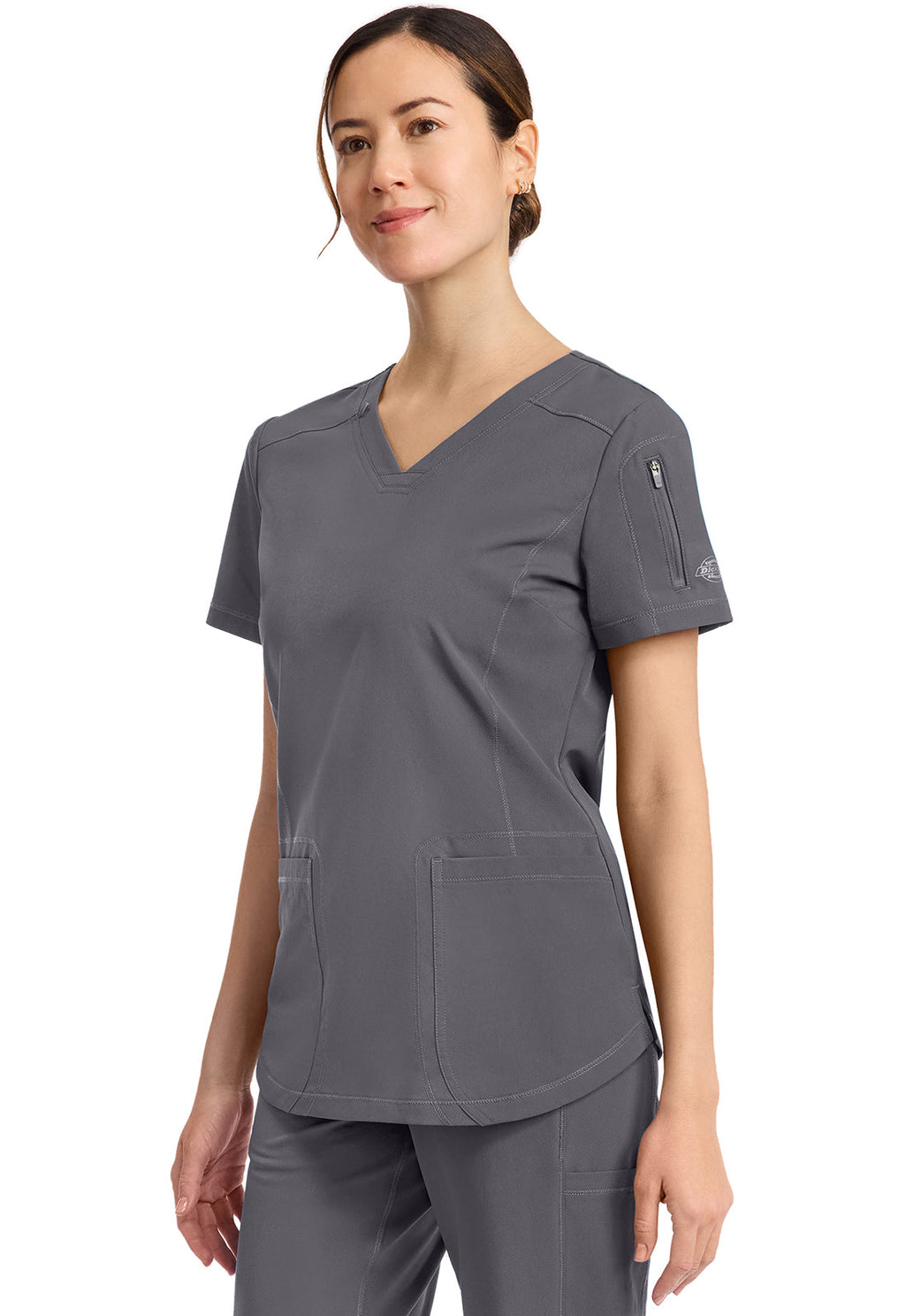 Dynamix DK730 V-Neck Top Pewter