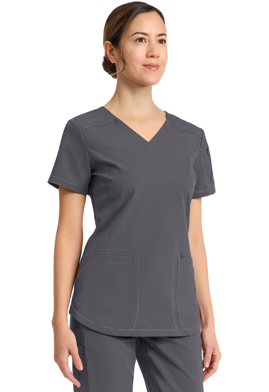 Dynamix DK730 V-Neck Top Pewter
