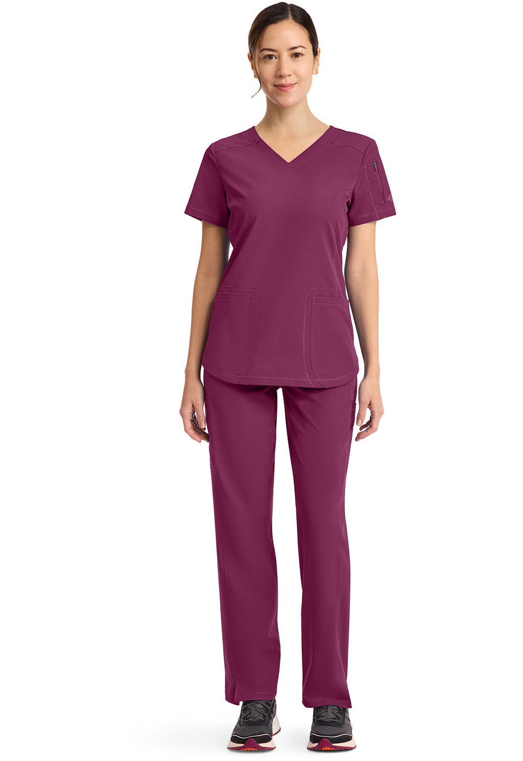 Dynamix DK730 V-Neck Top Wine