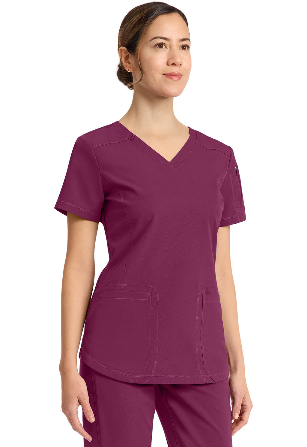 Dynamix DK730 V-Neck Top Wine