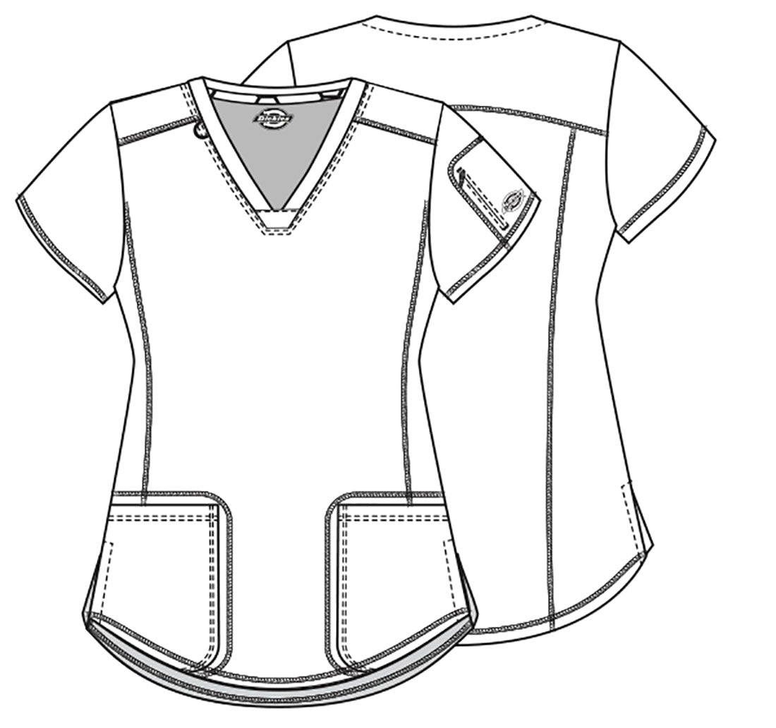 Dynamix DK730 V-Neck Top Navy