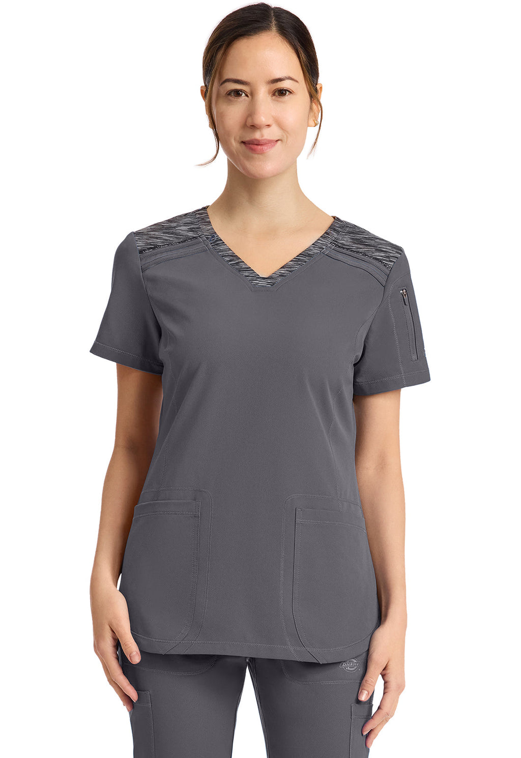 Dynamix DK740 V-Neck Top Pewter