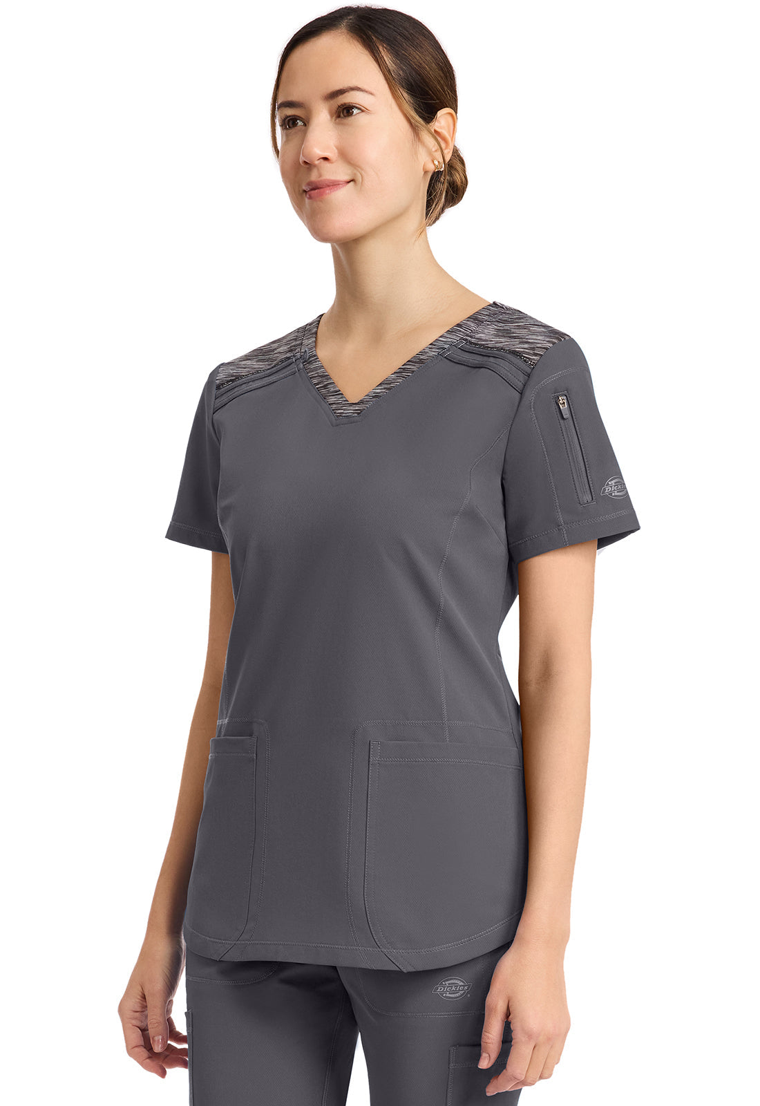 Dynamix DK740 V-Neck Top Pewter