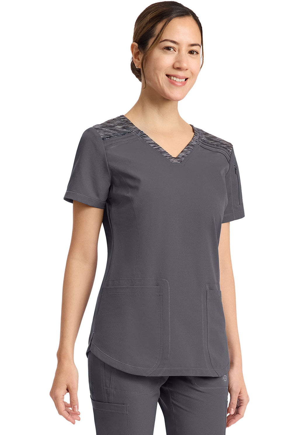 Dynamix DK740 V-Neck Top Pewter