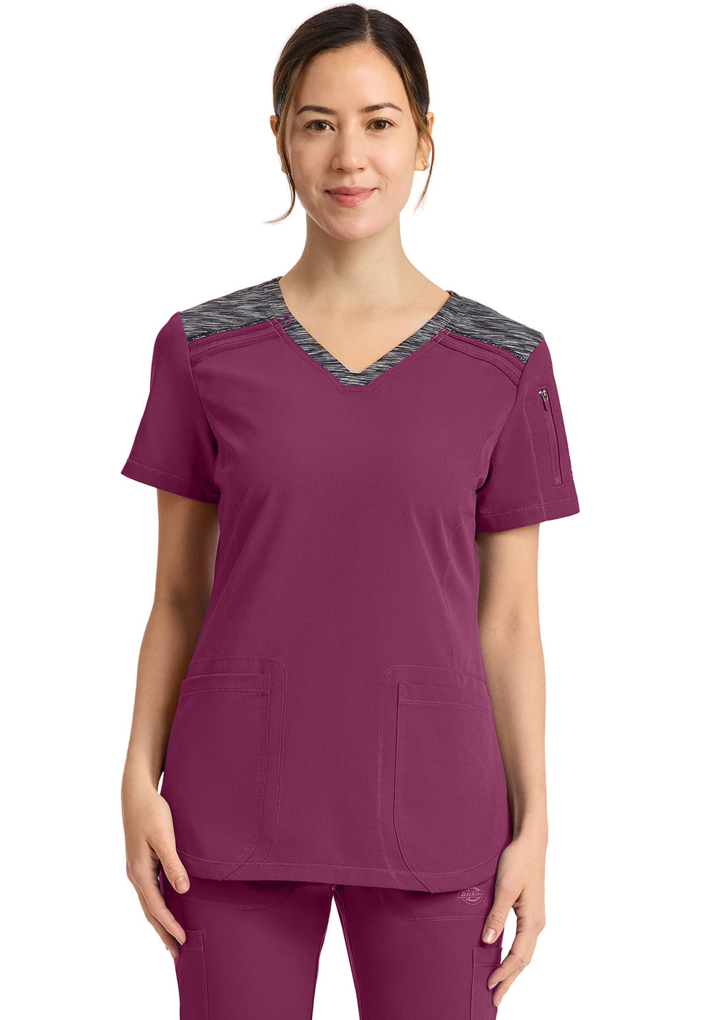 Dynamix DK740 V-Neck Top Wine