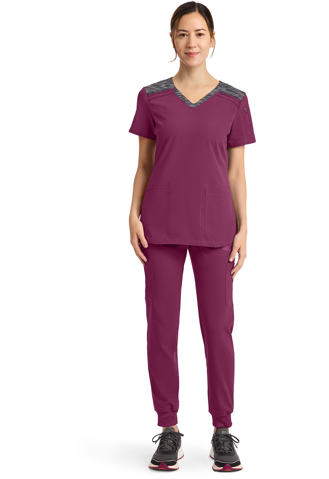 Dynamix DK740 V-Neck Top Wine