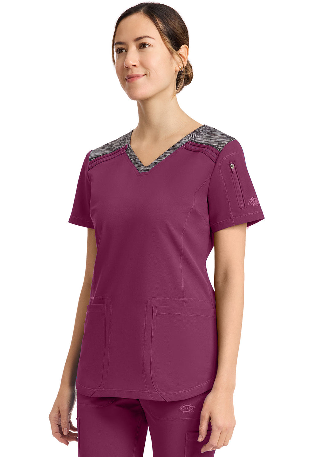 Dynamix DK740 V-Neck Top Wine