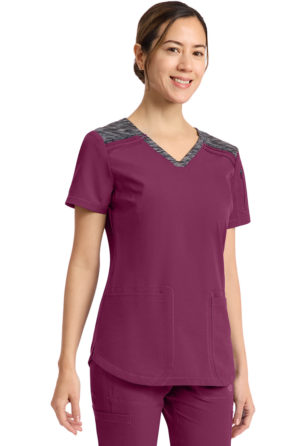 Dynamix DK740 V-Neck Top Wine