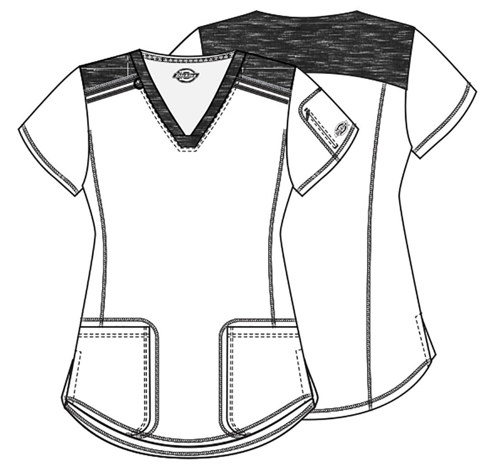 Dynamix DK740 V-Neck Top Navy