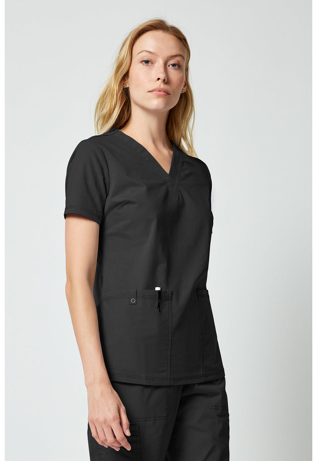 Forge DK856 Women's V-Neck Top Black