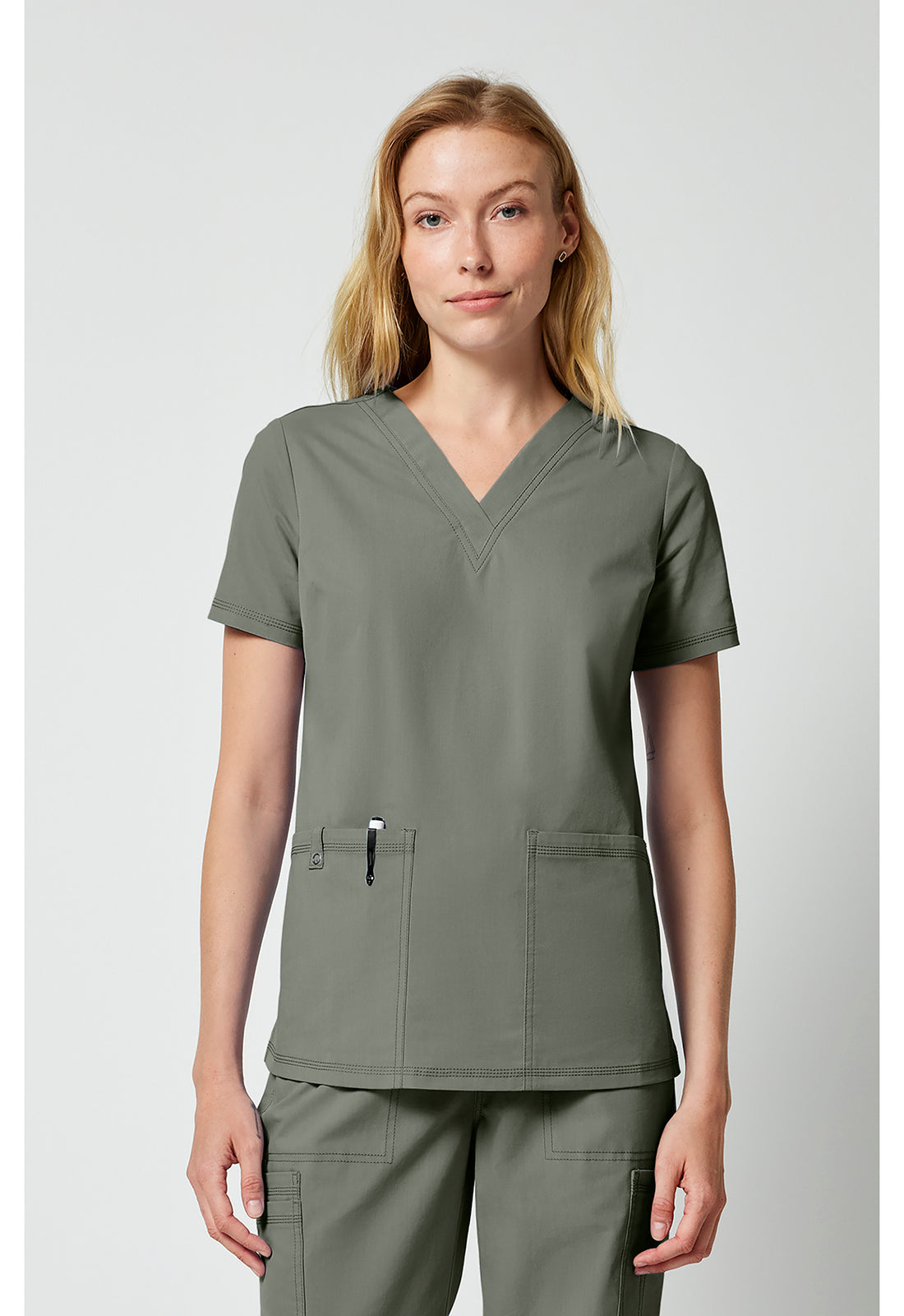Forge DK856 Women's V-Neck Top Moonstone