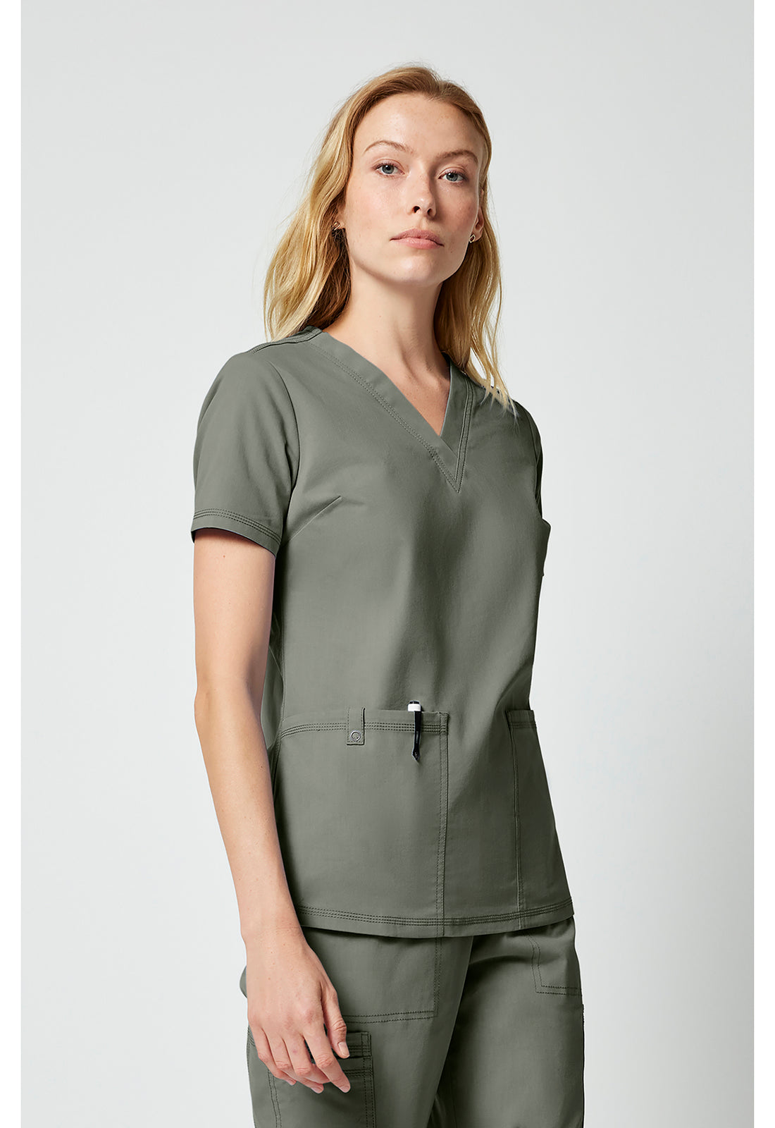Forge DK856 Women's V-Neck Top Moonstone