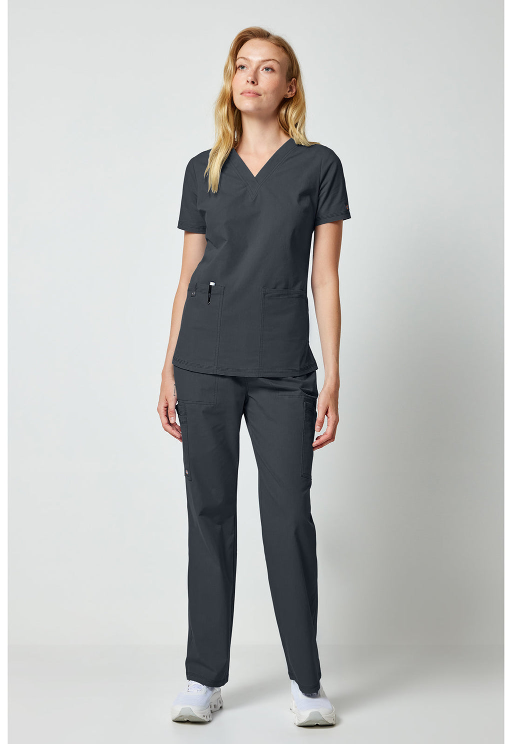 Forge DK856 Women's V-Neck Top Pewter